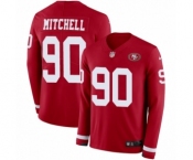 Men's Nike San Francisco 49ers #90 Earl Mitchell Limited Red Therma Long Sleeve NFL Jersey Men's Nike San Francisco 49ers #90 Earl Mitchell Limited Red Therma Long Sleeve NFL Jersey