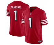 Men's San Francisco 49ers #1 Ricky Pearsall New Red 2025 F.U.S.E. Vapor Untouchable Limited Football Stitched Jersey