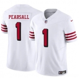 Men's San Francisco 49ers #1 Ricky Pearsall New White 2025 F.U.S.E. Vapor Untouchable Limited Football Stitched Jersey