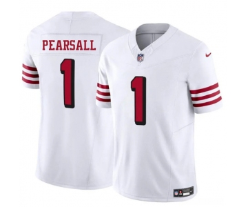 Men's San Francisco 49ers #1 Ricky Pearsall New White 2025 F.U.S.E. Vapor Untouchable Limited Football Stitched Jersey