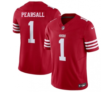 Men's San Francisco 49ers #1 Ricky Pearsall Red 2025 F.U.S.E. Vapor Untouchable Limited Football Stitched Jersey