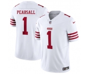 Men's San Francisco 49ers #1 Ricky Pearsall White 2025 F.U.S.E. Vapor Untouchable Limited Football Stitched Jersey