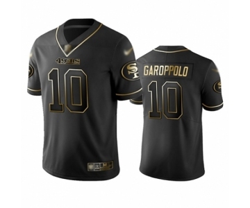 Men's San Francisco 49ers #10 Jimmy Garoppolo Limited Black Golden Edition Football Jersey