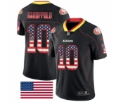 Men's San Francisco 49ers #10 Jimmy Garoppolo Limited Black Rush USA Flag Football Jersey Men's San Francisco 49ers #10 Jimmy Garoppolo Limited Black Rush USA Flag Football Jersey