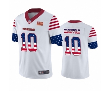 Men's San Francisco 49ers #10 Jimmy Garoppolo White Independence Day Limited Football Jersey