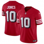 Men's San Francisco 49ers #10 Mac Jones New Red 2025 F.U.S.E. Vapor Untouchable Limited Football Stitched Jersey