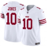Men's San Francisco 49ers #10 Mac Jones White 2025 F.U.S.E. Vapor Untouchable Limited Football Stitched Jersey Men's San Francisco 49ers #10 Mac Jones White 2025 F.U.S.E. Vapor Untouchable Limited Football Stitched Jersey