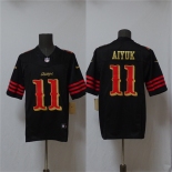 Men's San Francisco 49ers #11 Brandon Aiyuk Black 2025 F.U.S.E. “Rivalries” Vapor Limited Football Stitched Jersey Men's San Francisco 49ers #11 Brandon Aiyuk Black 2025 F.U.S.E. “Rivalries” Vapor Limited Football Stitched Jersey