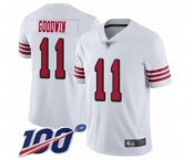 Men's San Francisco 49ers #11 Marquise Goodwin Limited White Rush Vapor Untouchable 100th Season Football Jersey Men's San Francisco 49ers #11 Marquise Goodwin Limited White Rush Vapor Untouchable 100th Season Football Jersey