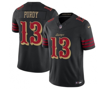 Men's San Francisco 49ers #13 Brock Purdy Black 2025 F.U.S.E. “Rivalries” Vapor Limited Football Stitched Jersey