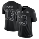 Men's San Francisco 49ers #13 Brock Purdy Black 2026 F.U.S.E. Salute to Service Limited Stitched Football Jersey