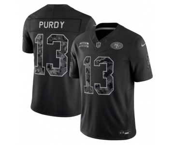 Men's San Francisco 49ers #13 Brock Purdy Black 2026 F.U.S.E. Salute to Service Limited Stitched Football Jersey