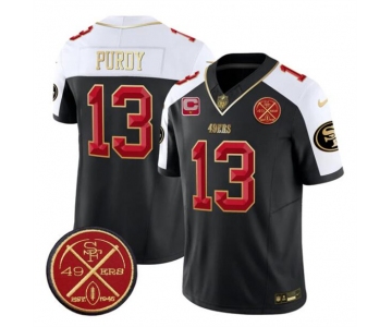 Men's San Francisco 49ers #13 Brock Purdy Black Alternate F.U.S.E. 1-Star C With Est.1946 Patch Vapor Limited Football Stitched Jersey
