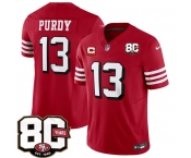Men's San Francisco 49ers #13 Brock Purdy New Red 2026 F.U.S.E. With 80th Anniversary & 4-Star C Patch Vapor Untouchable Limited Football Stitched Jersey