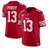 Men's San Francisco 49ers #13 Brock Purdy Red 2025 F.U.S.E. With 3-Star C Patch Vapor Untouchable Limited Stitched Football Jersey