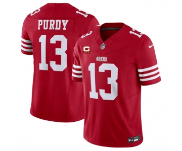 Men's San Francisco 49ers #13 Brock Purdy Red 2025 F.U.S.E. With 3-Star C Patch Vapor Untouchable Limited Stitched Football Jersey