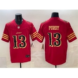 Men's San Francisco 49ers #13 Brock Purdy Red Gold 2025 F.U.S.E. “Rivalries” Vapor Limited Football Stitched Jersey Men's San Francisco 49ers #13 Brock Purdy Red Gold 2025 F.U.S.E. “Rivalries” Vapor Limited Football Stitched Jersey