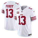 Men's San Francisco 49ers #13 Brock Purdy White 2025 F.U.S.E. With 3-Star C Patch Vapor Untouchable Limited Stitched Football Jersey
