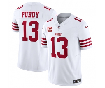 Men's San Francisco 49ers #13 Brock Purdy White 2025 F.U.S.E. With 3-Star C Patch Vapor Untouchable Limited Stitched Football Jersey