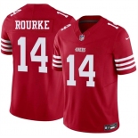 Men's San Francisco 49ers #14 Kurtis Rourke Red 2026 F.U.S.E. Vapor Untouchable Limited Football Stitched Jersey Men's San Francisco 49ers #14 Kurtis Rourke Red 2026 F.U.S.E. Vapor Untouchable Limited Football Stitched Jersey