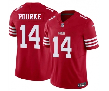 Men's San Francisco 49ers #14 Kurtis Rourke Red 2026 F.U.S.E. Vapor Untouchable Limited Football Stitched Jersey