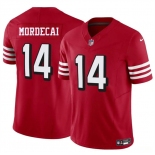 Men's San Francisco 49ers #14 Tanner Mordecai New Red 2025 F.U.S.E. Vapor Untouchable Limited Football Stitched Jersey