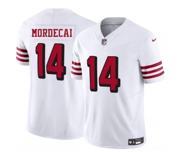 Men's San Francisco 49ers #14 Tanner Mordecai New White 2025 F.U.S.E. Vapor Untouchable Limited Football Stitched Jersey