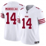 Men's San Francisco 49ers #14 Tanner Mordecai White 2025 F.U.S.E. Vapor Untouchable Limited Football Stitched Jersey