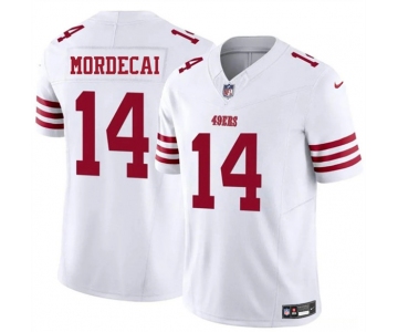 Men's San Francisco 49ers #14 Tanner Mordecai White 2025 F.U.S.E. Vapor Untouchable Limited Football Stitched Jersey