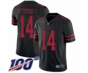 Men's San Francisco 49ers #14 Y.A. Tittle Black Vapor Untouchable Limited Player 100th Season Football Jersey Men's San Francisco 49ers #14 Y.A. Tittle Black Vapor Untouchable Limited Player 100th Season Football Jersey