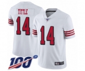 Men's San Francisco 49ers #14 Y.A. Tittle Limited White Rush Vapor Untouchable 100th Season Football Jersey Men's San Francisco 49ers #14 Y.A. Tittle Limited White Rush Vapor Untouchable 100th Season Football Jersey