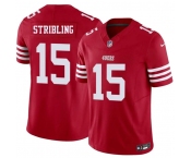 Men's San Francisco 49ers #15 De'Zhaun Stribling Red 2026 F.U.S.E. Vapor Untouchable Limited Football Stitched Jersey Men's San Francisco 49ers #15 De'Zhaun Stribling Red 2026 F.U.S.E. Vapor Untouchable Limited Football Stitched Jersey