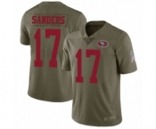 Men's San Francisco 49ers #17 Emmanuel Sanders Limited Olive 2017 Salute to Service Football Jersey Men's San Francisco 49ers #17 Emmanuel Sanders Limited Olive 2017 Salute to Service Football Jersey