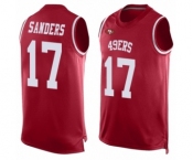 Men's San Francisco 49ers #17 Emmanuel Sanders Limited Red Player Name & Number Tank Top Football Jersey Men's San Francisco 49ers #17 Emmanuel Sanders Limited Red Player Name & Number Tank Top Football Jersey