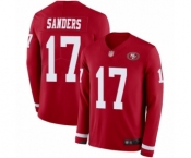 Men's San Francisco 49ers #17 Emmanuel Sanders Limited Red Therma Long Sleeve Football Jersey Men's San Francisco 49ers #17 Emmanuel Sanders Limited Red Therma Long Sleeve Football Jersey
