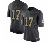 Men's San Francisco 49ers #17 Jalen Hurd Limited Black 2016 Salute to Service Football Jersey Men's San Francisco 49ers #17 Jalen Hurd Limited Black 2016 Salute to Service Football Jersey