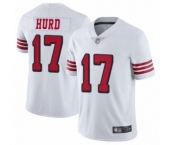 Men's San Francisco 49ers #17 Jalen Hurd Limited White Rush Vapor Untouchable Football Jersey Men's San Francisco 49ers #17 Jalen Hurd Limited White Rush Vapor Untouchable Football Jersey