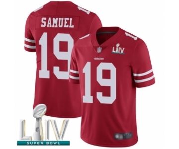 Men's San Francisco 49ers #19 Deebo Samuel Red Team Color Vapor Untouchable Limited Player Super Bowl LIV Bound Football Jersey