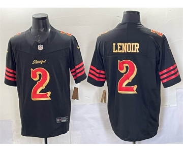 Men's San Francisco 49ers #2 Deommodore Lenoir Black 2025 F.U.S.E. “Rivalries” Vapor Limited Stitched Football Jersey