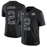 Men's San Francisco 49ers #2 Deommodore Lenoir Black 2026 F.U.S.E. Salute to Service Limited Stitched Football Jersey