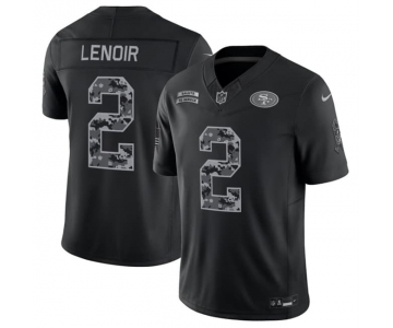 Men's San Francisco 49ers #2 Deommodore Lenoir Black 2026 F.U.S.E. Salute to Service Limited Stitched Football Jersey