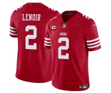 Men's San Francisco 49ers #2 Deommodore Lenoir Red 2025 F.U.S.E. With 1-Star C Patch Vapor Untouchable Limited Stitched Football Jersey
