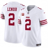Men's San Francisco 49ers #2 Deommodore Lenoir White 2025 F.U.S.E. With 1-Star C Patch Vapor Untouchable Limited Stitched Football Jersey