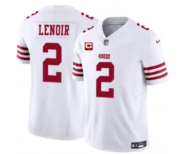 Men's San Francisco 49ers #2 Deommodore Lenoir White 2025 F.U.S.E. With 1-Star C Patch Vapor Untouchable Limited Stitched Football Jersey