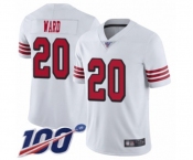 Men's San Francisco 49ers #20 Jimmie Ward Limited White Rush Vapor Untouchable 100th Season Football Jersey Men's San Francisco 49ers #20 Jimmie Ward Limited White Rush Vapor Untouchable 100th Season Football Jersey