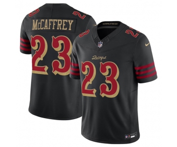 Men's San Francisco 49ers #23 Christian McCaffrey Black 2025 F.U.S.E. “Rivalries” Vapor Limited Football Stitched Jersey