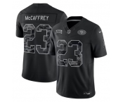 Men's San Francisco 49ers #23 Christian McCaffrey Black 2026 F.U.S.E. Salute to Service Limited Stitched Football Jersey Men's San Francisco 49ers #23 Christian McCaffrey Black 2026 F.U.S.E. Salute to Service Limited Stitched Football Jersey