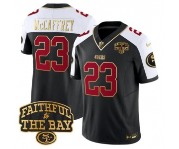 Men's San Francisco 49ers #23 Christian McCaffrey Black Alternate 2025 F.U.S.E. Faithful To The Bay Patch Limited V8 Football Stitched Jersey
