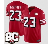 Men's San Francisco 49ers #23 Christian McCaffrey New Red 80th Anniversary Patch 2026 F.U.S.E. Vapor Untouchabl Limited Football Stitched Jersey Men's San Francisco 49ers #23 Christian McCaffrey New Red 80th Anniversary Patch 2026 F.U.S.E. Vapor Untouchabl Limited Football Stitched Jersey