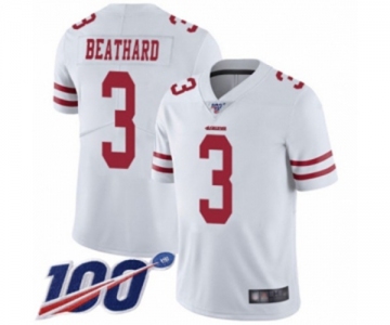 Men's San Francisco 49ers #3 C. J. Beathard White Vapor Untouchable Limited Player 100th Season Football Jersey